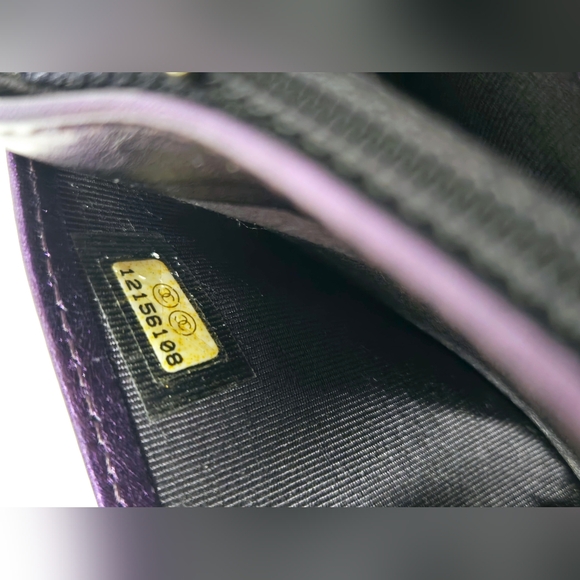 Chanel 2.55 Matelasse Lambskin Wallet In Metallic Purple - Picture 15 of 17